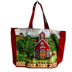 Extra large teacher tote, design by Susan Winget
